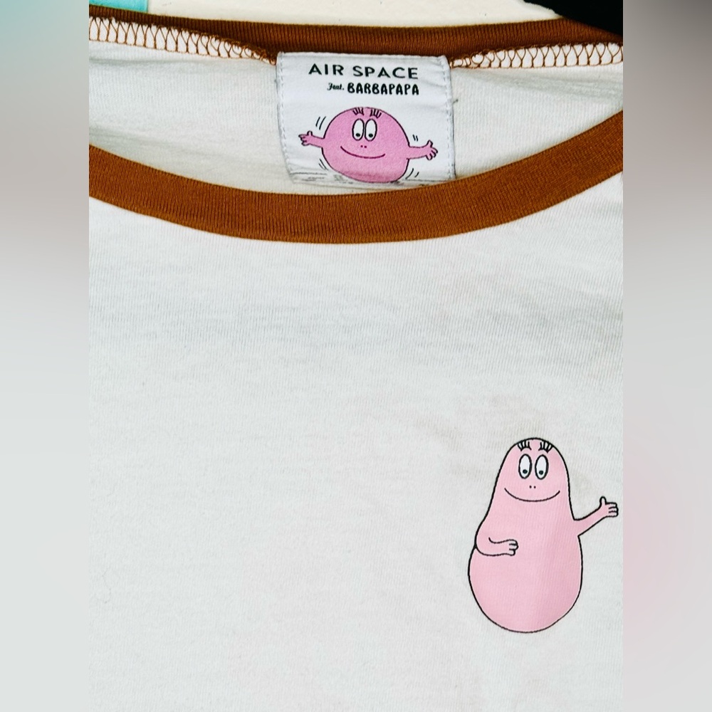 Barbapapa Airspace limited edition collab baseball sleeved shirt!